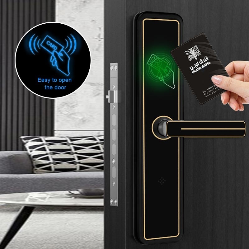 La habitación elegante de la cerradura de puerta de la tarjeta del golpe fuerte RFID cierra la aleación de aluminio para el hotel