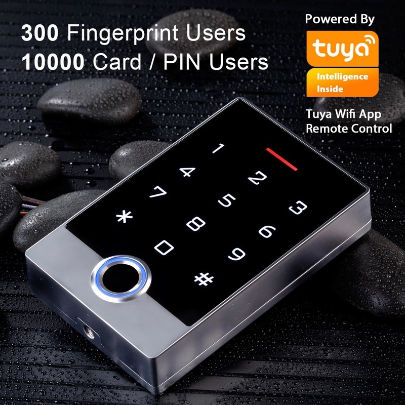 Telclado numérico independiente impermeable RFID/huella dactilar del sistema IP68 del control de acceso de la puerta de Wifi Tuya
