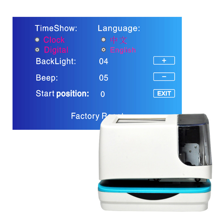 5 líneas automáticas pantalla TFT táctil electrónica de los varios idiomas de la máquina de sello de la fecha y hora