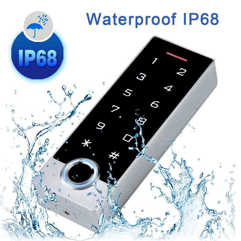 Telclado numérico biométrico del tacto de la prenda impermeable IP68 de la tarjeta del control de acceso RFID de la puerta de la huella dactilar del App de Tuya