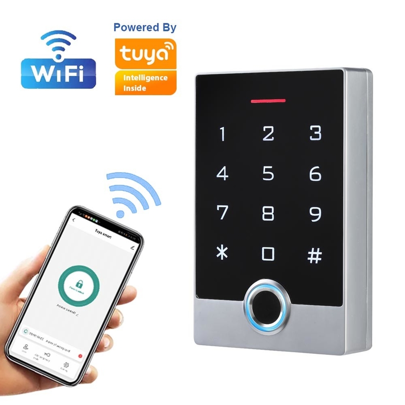 Telclado numérico independiente impermeable del sistema IP68 del control de acceso de la puerta de la huella dactilar de la tarjeta del RFID