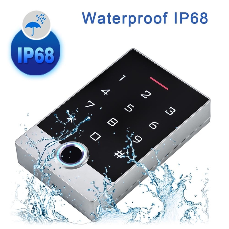 Telclado numérico independiente impermeable del sistema IP68 del control de acceso de la puerta de la huella dactilar de la tarjeta del RFID