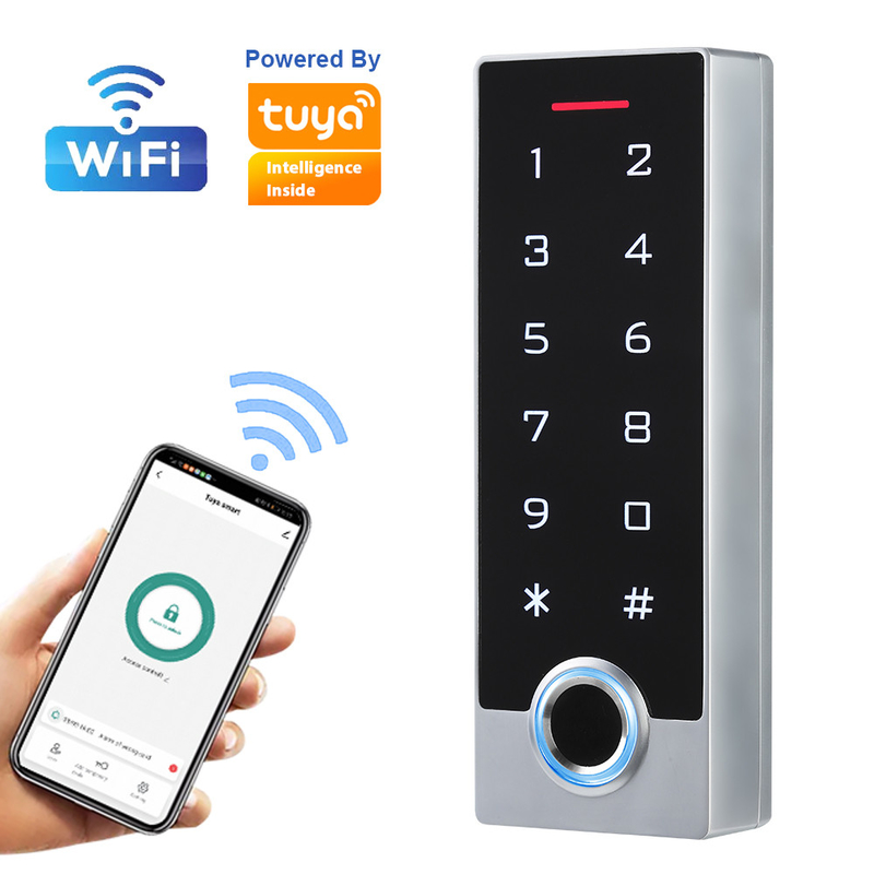 Control de acceso impermeable de la tarjeta de la huella dactilar RFID del telclado numérico del tacto de la pantalla IP68 con el App de Wifi Tuya