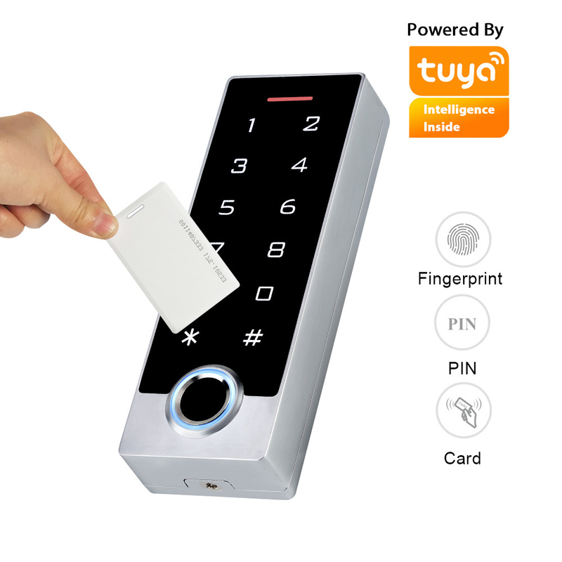 Control de acceso impermeable de la tarjeta de la huella dactilar RFID del telclado numérico del tacto de la pantalla IP68 con el App de Wifi Tuya
