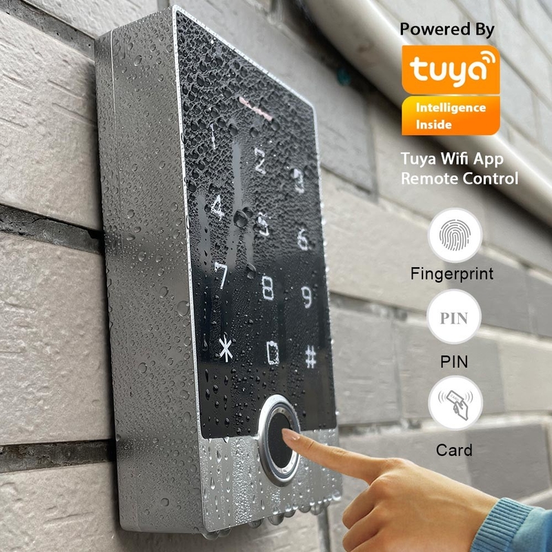 Cerradura terminal de la huella dactilar RFID Tuya Smart del control de acceso de la puerta del metal TUYA