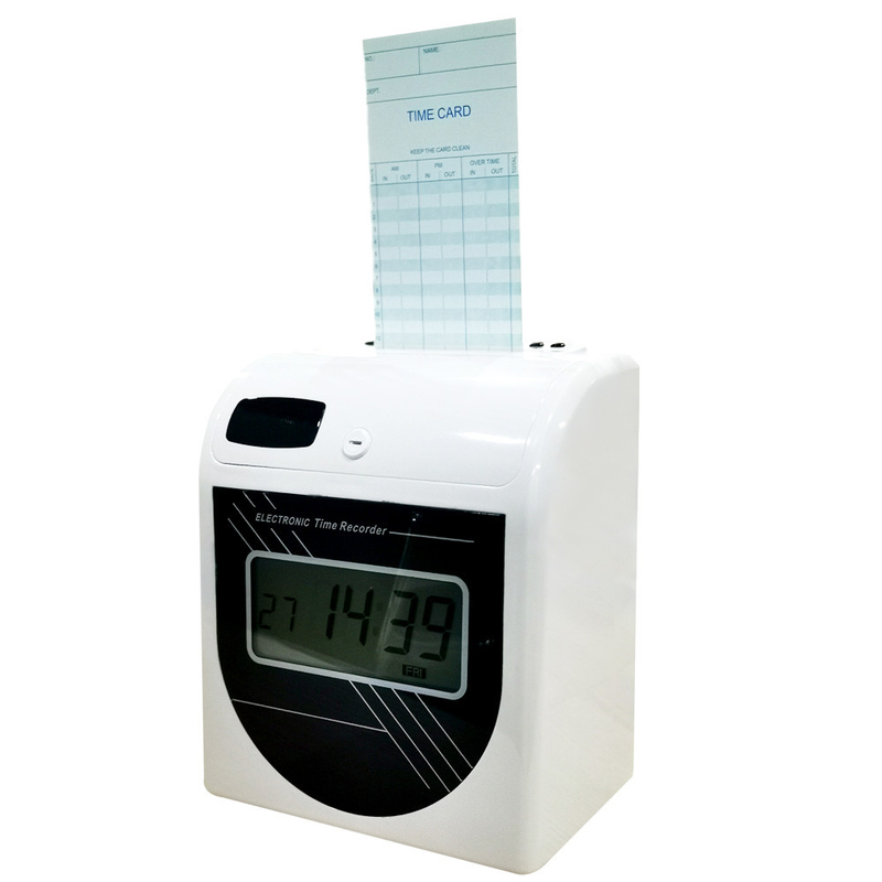 Máquina de tarjeta de escritorio electrónica de sacador del tiempo del registrador de tiempo de Digitaces de la atención del empleado del LCD