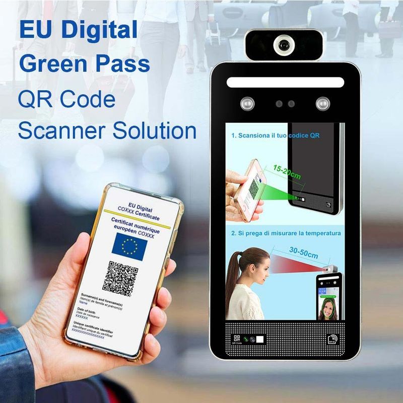 Paso Digital del verde de la UE del control de acceso del reconocimiento de cara de DC12V AI