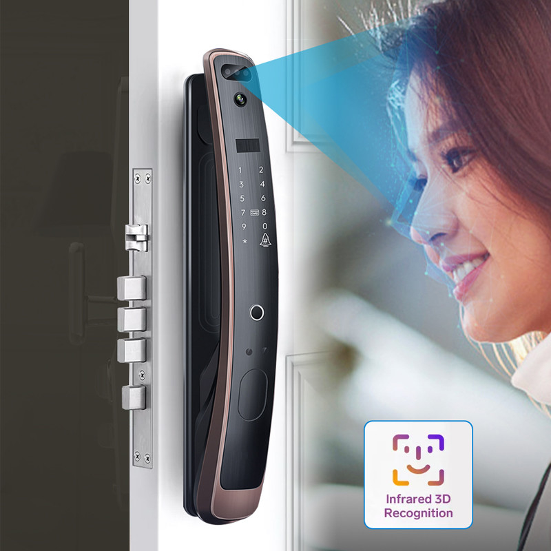 control de acceso elegante del App de Tuya de la cerradura de puerta del reconocimiento de cara de 3D Digitaces