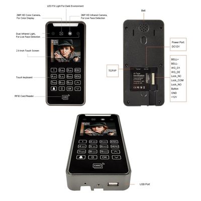 Nube biométrica de los productos del control de acceso del reconocimiento de cara del TCP/IP Wifi RFID AI basada