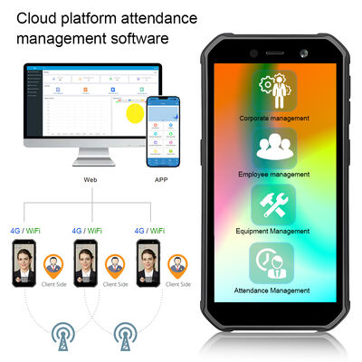 Máquina de reconocimiento facial Android 4G portátil para el tiempo de asistencia de los empleados
