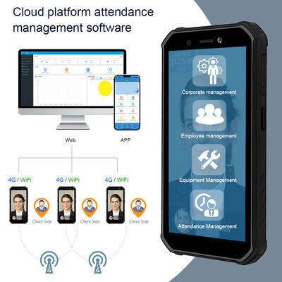 Sistema de asistencia por tiempo portátil Android Terminal de reconocimiento facial biométrico