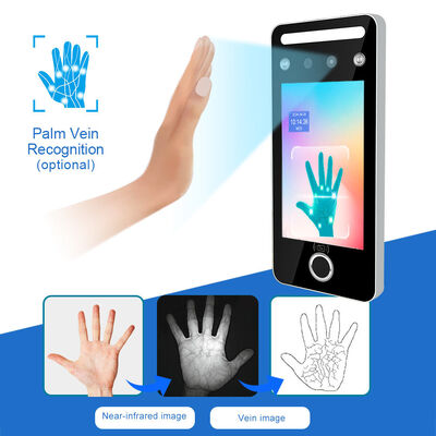 Máquina profesional de control de acceso con pantalla táctil de 5 pulgadas, multimodelo, reconocimiento facial, huella dactilar y RFID con RS485