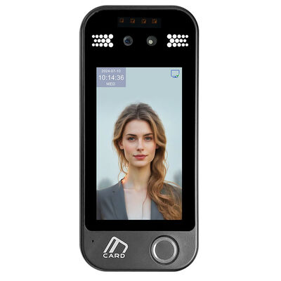 Terminal de control de acceso con reconocimiento facial dinámico de IA y huella dactilar, dispositivo de asistencia de tiempo impermeable IP65