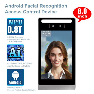SI-A08 Android Reconocimiento facial y de las venas de la palma de la mano Control de acceso terminal Detección de vivacidad binocular
