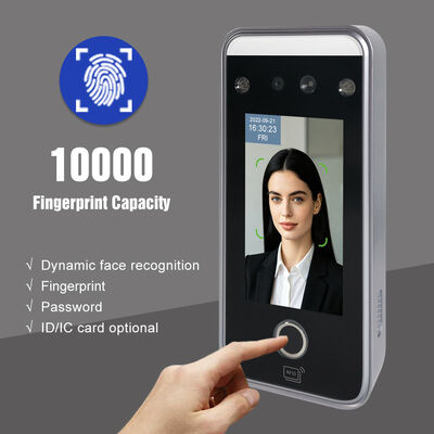 Sistema de seguridad de control de acceso de reconocimiento facial dinámico de IA, máquina de asistencia, cerradura de puerta con huella dactilar, contraseña y tarjeta