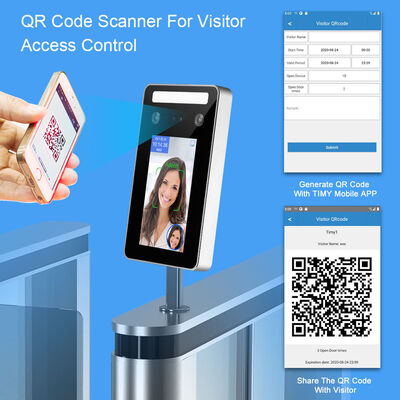Terminal de reconocimiento facial dinámico de IA impermeable con reconocimiento de tarjetas RFID Software libre APP móvil