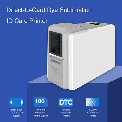 Impresora de tarjetas de impresión a doble cara con sublimación térmica y resolución de 300 DPI para impresión de tarjetas de identificación de PVC