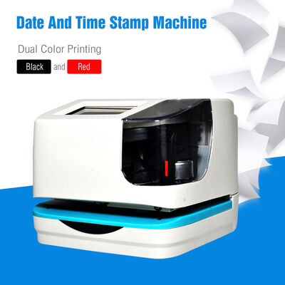 Registrador de asistencia de máquina con sello de fecha y hora, impresión de matriz de puntos de doble color negro y rojo, pantalla táctil WiFi, reloj de tiempo de seguridad