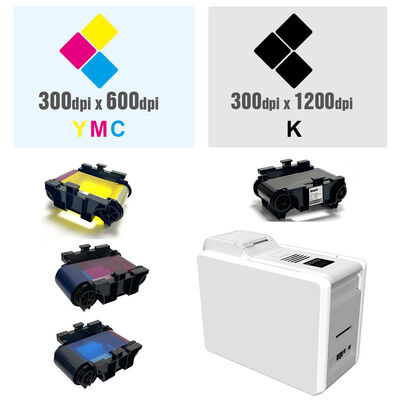 PVC ID Card Printer Dye Sublimation Direct to Card YMCK 300dpi Edge to Edge Badge Employee Membership Card Printing Machine