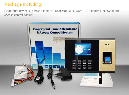 SIM Card GPRS sistema de la atención del tiempo de Thumbprint de 2,8 pulgadas