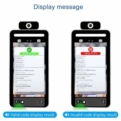 Escáner del paso del verde del sistema UE Digital Scaricare de la temperatura del reconocimiento de cara del código del certificado médico de Italia