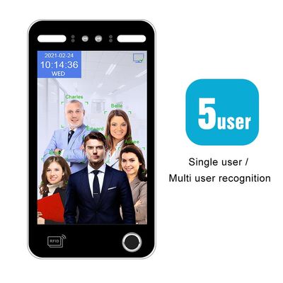 Sistema facial del control de acceso del reconocimiento del AI de la huella dactilar biométrica para la atención