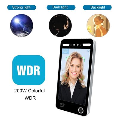 Sistema facial del control de acceso del reconocimiento del AI de la huella dactilar biométrica para la atención