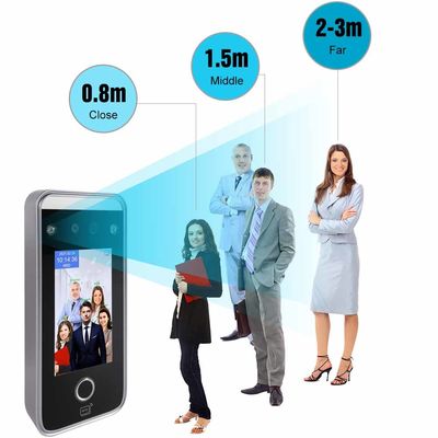 4,3" máquinas de reconocimiento de cara de la pantalla táctil del sistema 272x480 de la atención de la huella dactilar del IPS